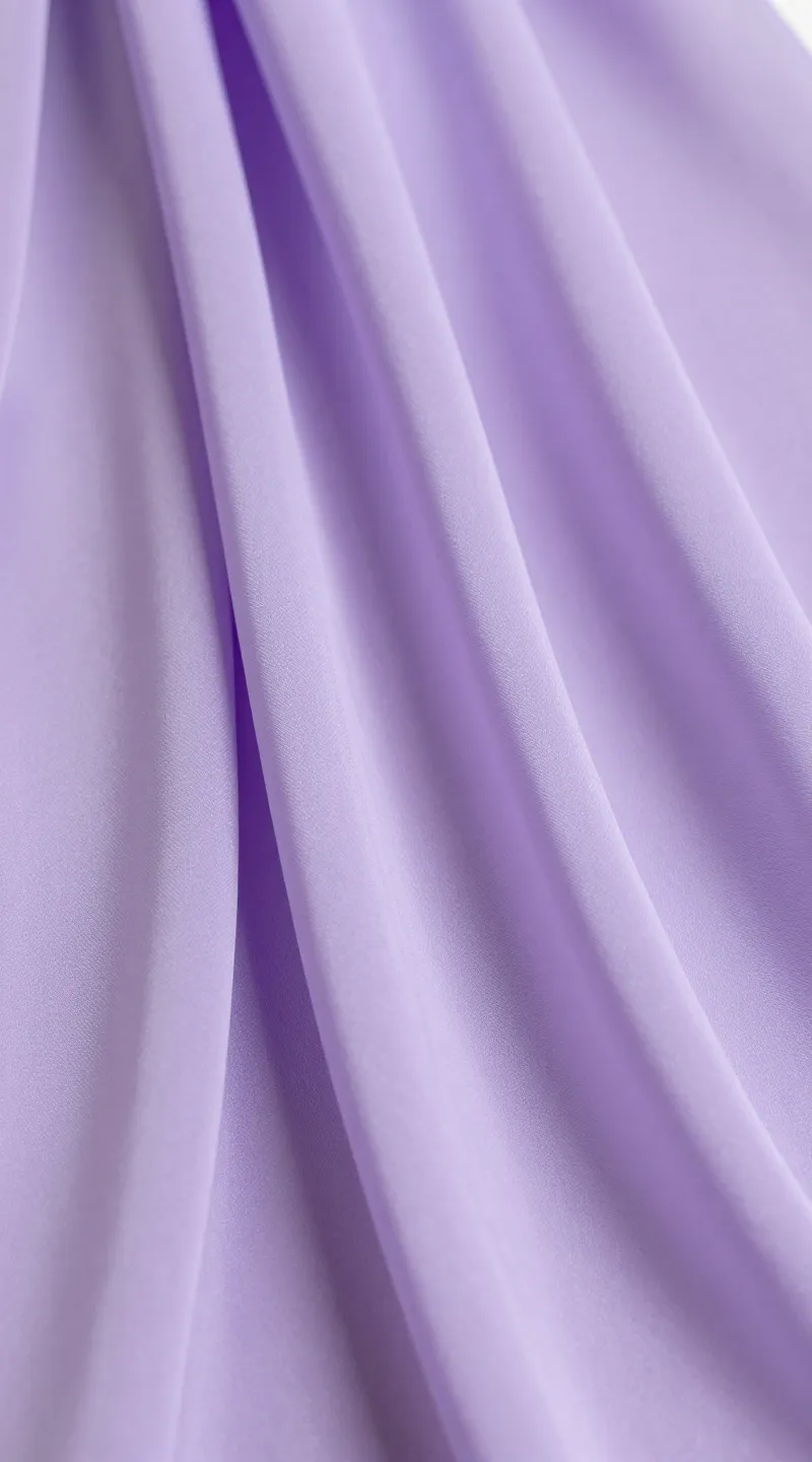 **closeup of flowing pastel lavender chiffon fabric**  

Each prompt focuses on a single, visually striking subject with a soft pastel or metallic tone, aligning with the article's theme while ensuring professional, high-quality photography potential.