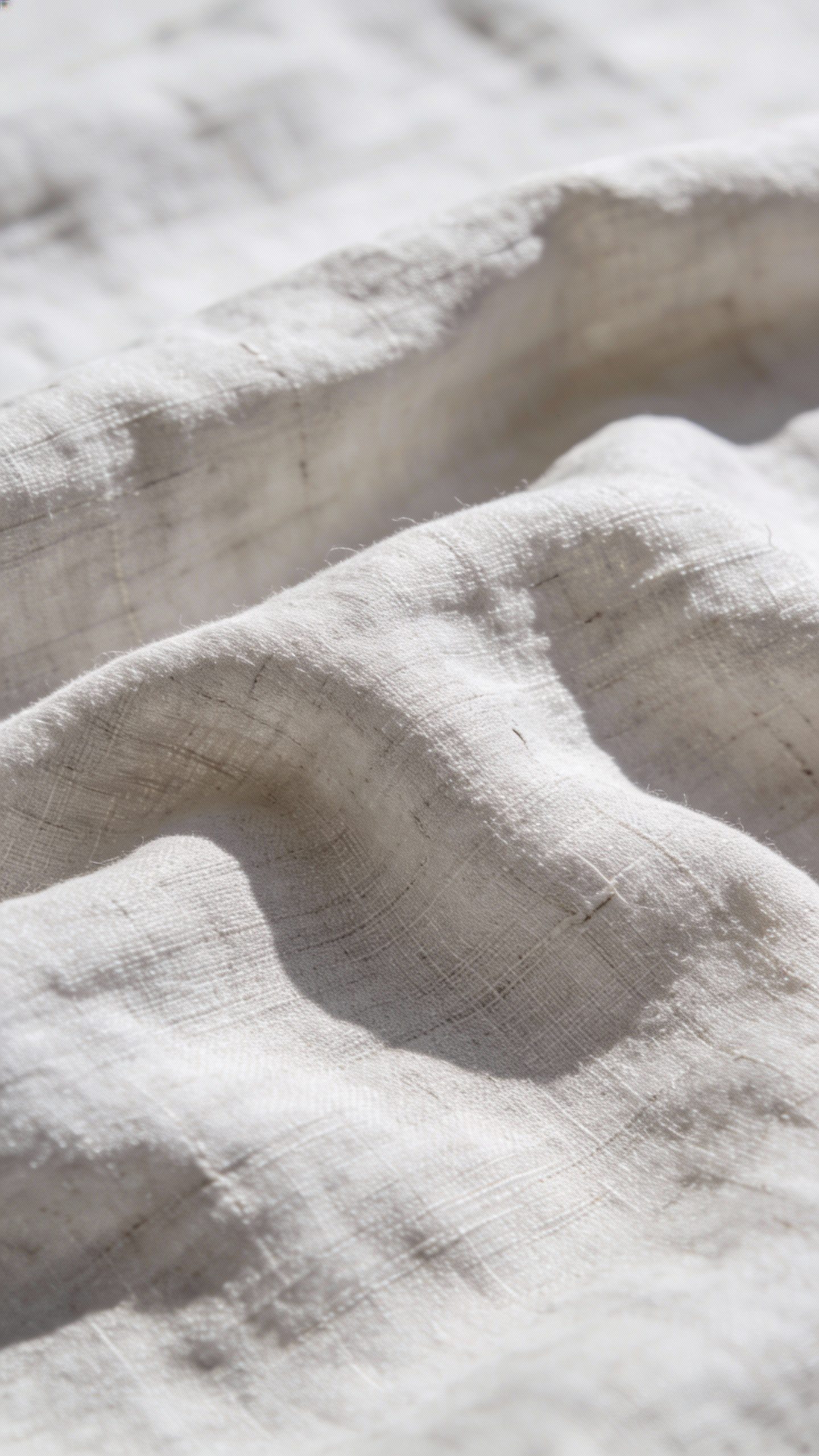 **Detailed shot of linen-blend fabric with subtle texture**
