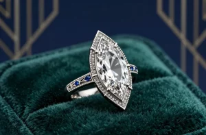 Stunning 1920s Art Deco Marquise Engagement Rings on a Budget