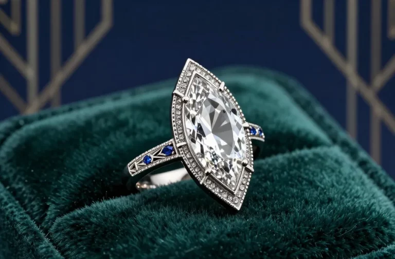 Stunning 1920s Art Deco Marquise Engagement Rings on a Budget
