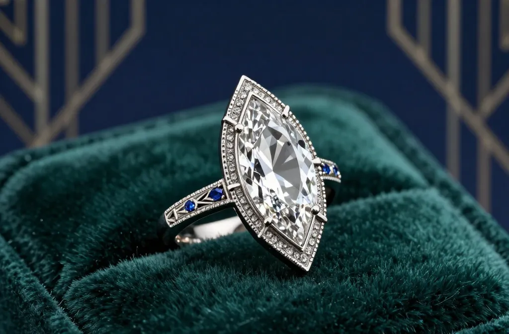 Stunning 1920s Art Deco Marquise Engagement Rings on a Budget