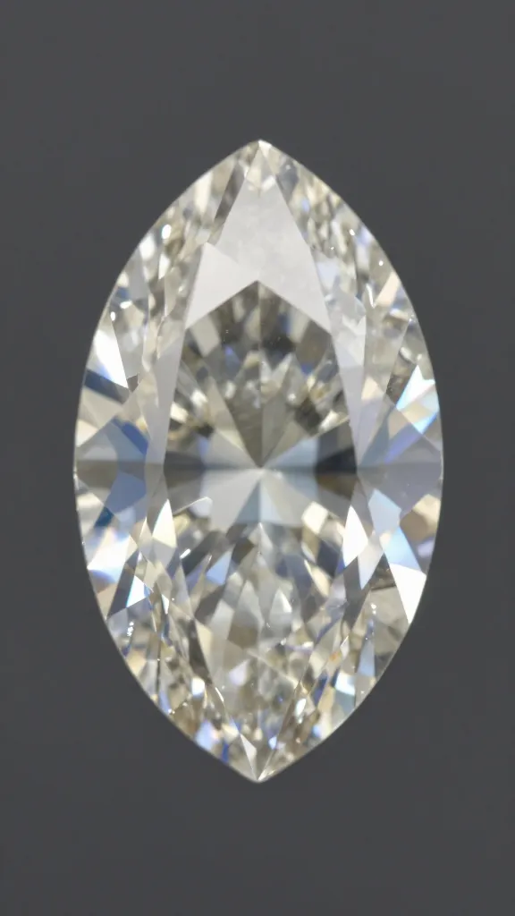 closeup marquise salt-and-pepper diamond, hexagonal halo