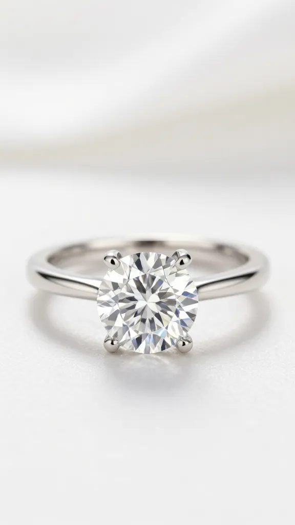 princess-cut diamond ring on white gold cathedral setting