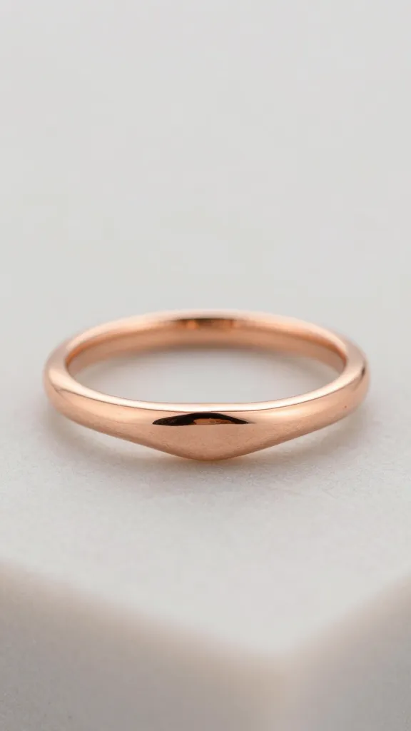single oval contour band hugging marquise gap, rose gold