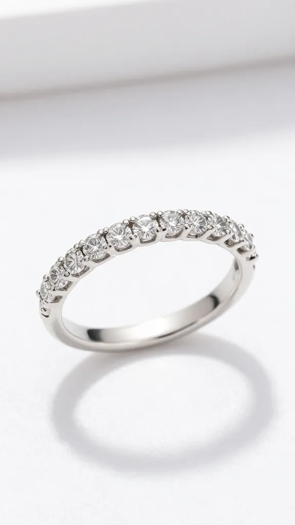 single tiara band with graduated round diamonds, platinum