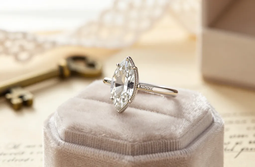 Stunning Affordable Marquise Engagement Rings with Vintage Style
