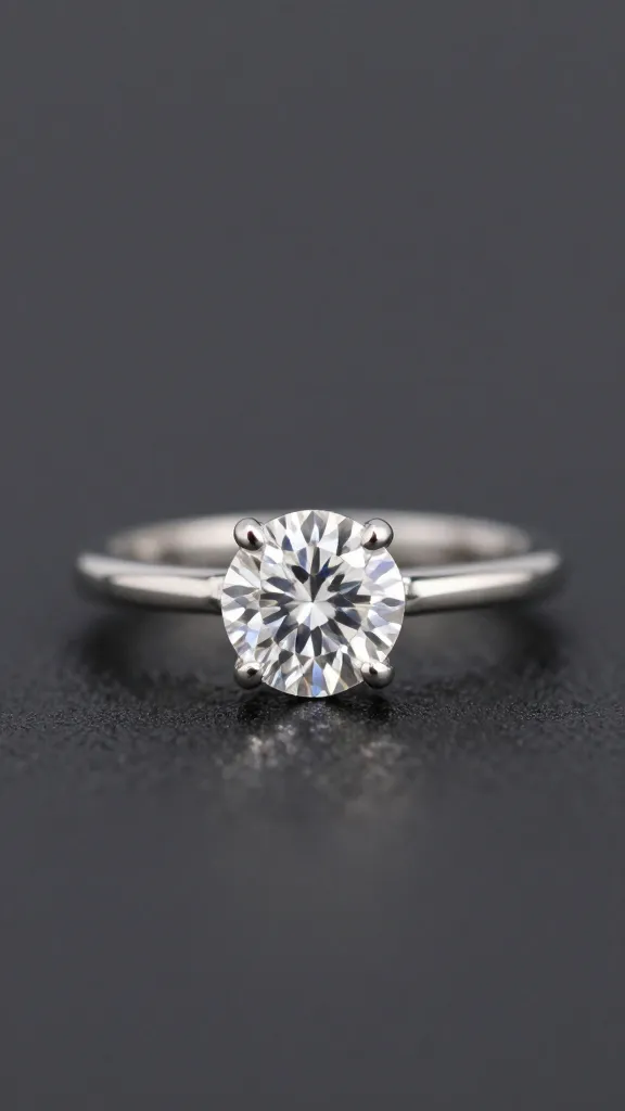 marquise diamond solitaire on thin platinum band, closeup