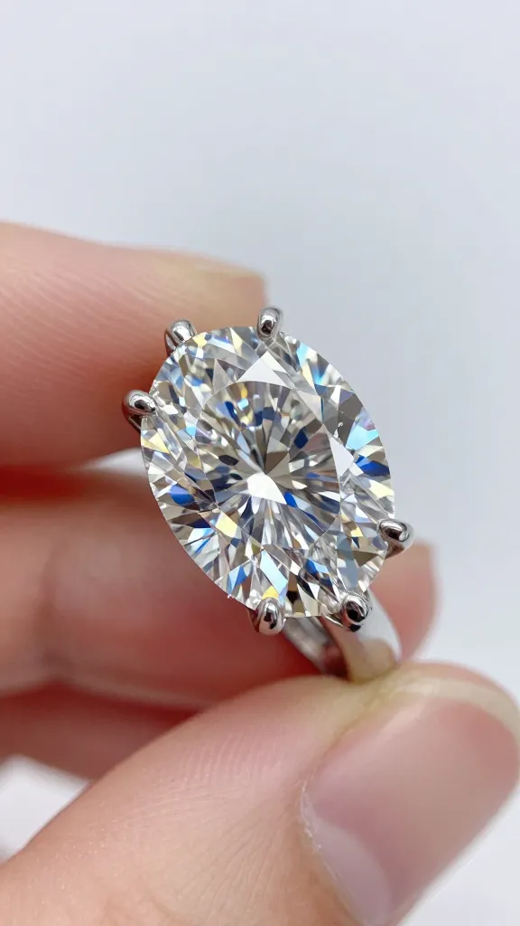 marquise diamond on claw prongs, finger-lengthening angle, closeup