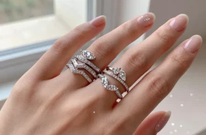 Dare to Sparkle: Styling Marquise Wedding Ring Stacks for Unique Looks