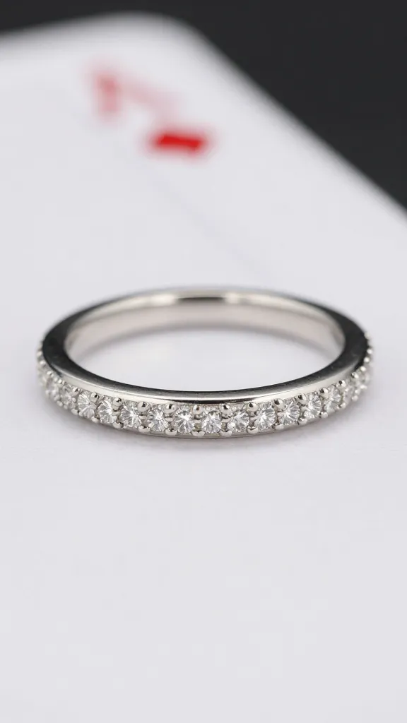 east-west marquise solitaire with slim pavé band closeup
