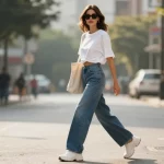 Viral 10 Loose Crop Top Outfits with High Waisted Pants