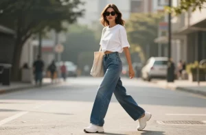 Viral 10 Loose Crop Top Outfits with High Waisted Pants