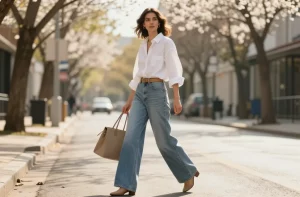 Viral Guide 19 Stylish Spring Looks with Wide Leg Jeans