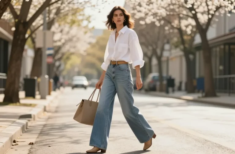 Viral Guide 19 Stylish Spring Looks with Wide Leg Jeans