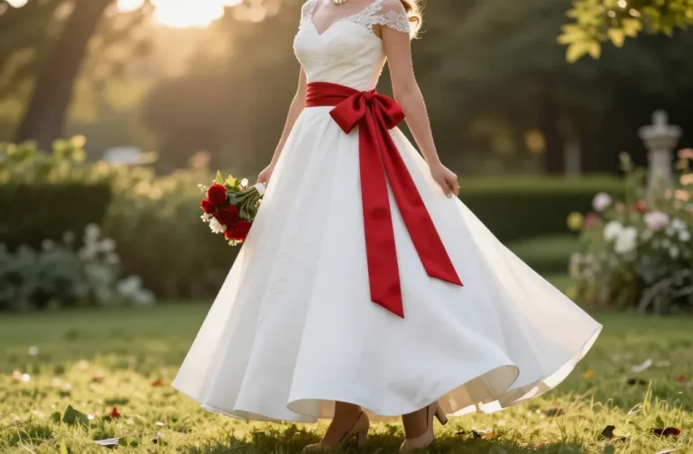 10 Cherry-Red Accents in Bridal Fashion That Pop