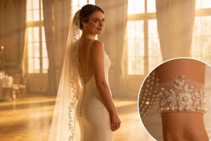 15 Unique Wedding Dresses with Pearl Embroidery and Details: Timeless Glam