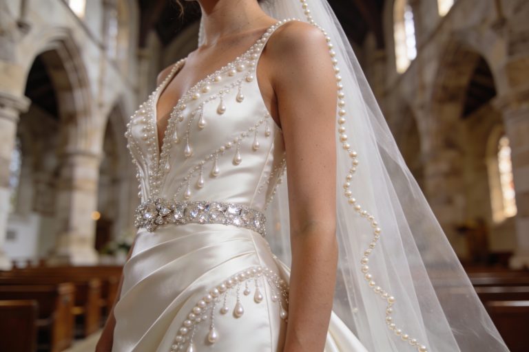 15 Pearl Beaded Wedding Dress Designs for a Luxe Bridal Glow: Sparkle Edition