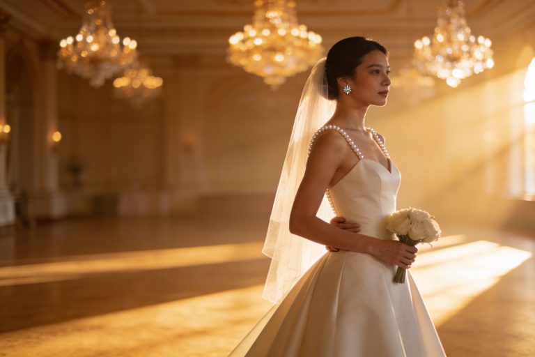 13 Pearl Strap Wedding Dress Styles Brides Are Obsessed with: Dream Guides