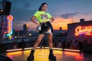 12 Easy Concert Outfit Ideas Featuring T Shirt Looks: Neon, Vintage & More