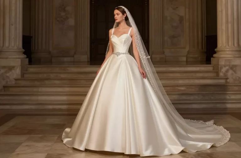 Timeless Satin Wedding Gown Ballgown Wow Factor