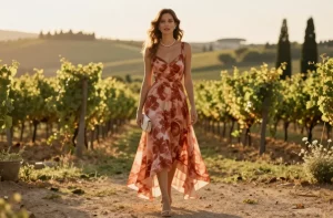 Italian Wedding Guest Outfit: Dreamy Violet Evening Ready