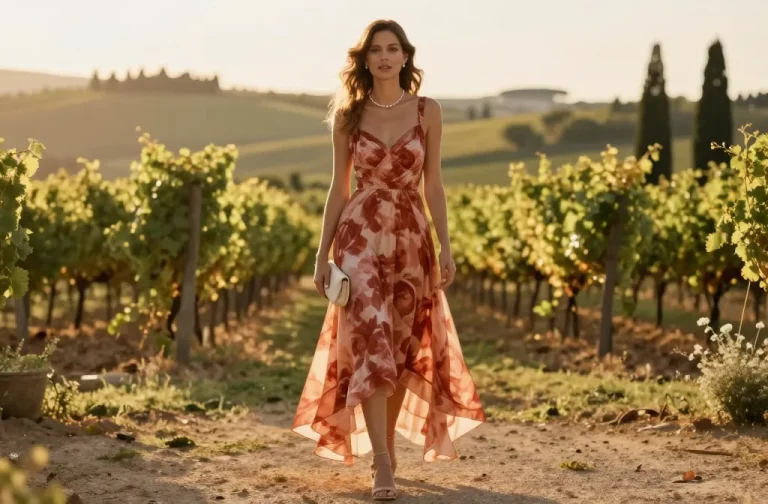 Italian Wedding Guest Outfit: Dreamy Violet Evening Ready