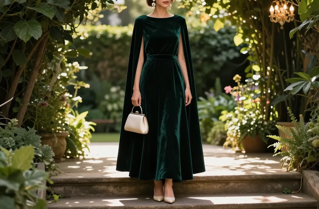 Cape Wedding Guest Dress: Drama Meets Garden Romance