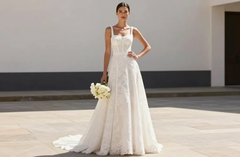 Simple White Wedding Dress No Lace: Effortless Elegance