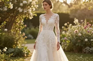 Classy Wedding Dress with Sleeves: Timeless Chic Vibes
