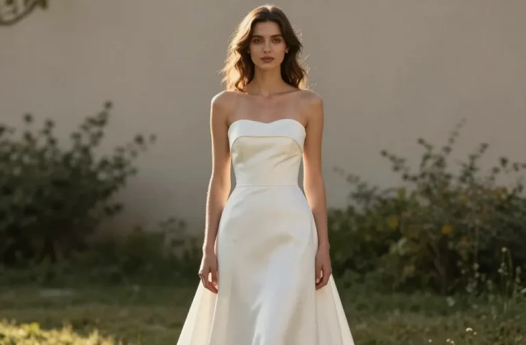 Small Strap Wedding Dress Simple: Effortless Glam for Your Day