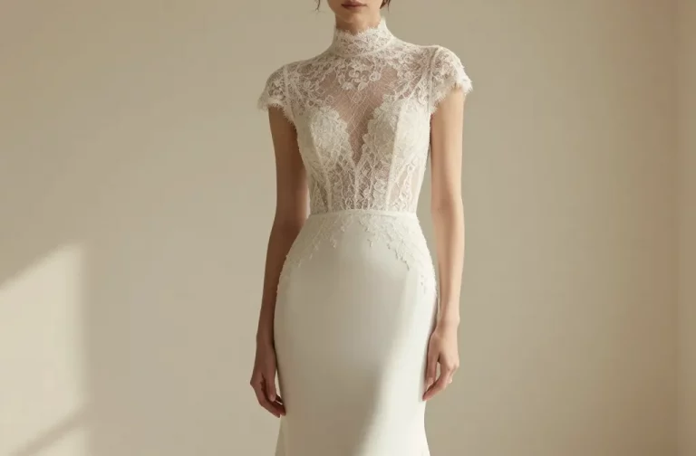 High Neck Wedding Dress: Timeless Glam for Your Big Day
