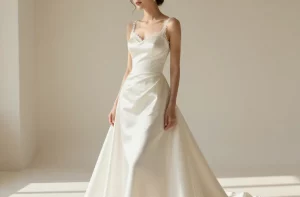 Satin Wedding Dress Classic Elegant: Timeless Glow in Satin