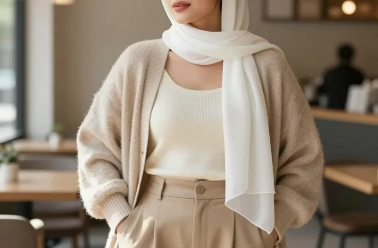 10 Casual White Headscarf Looks That Fit Every Head Size: Effortless Chic