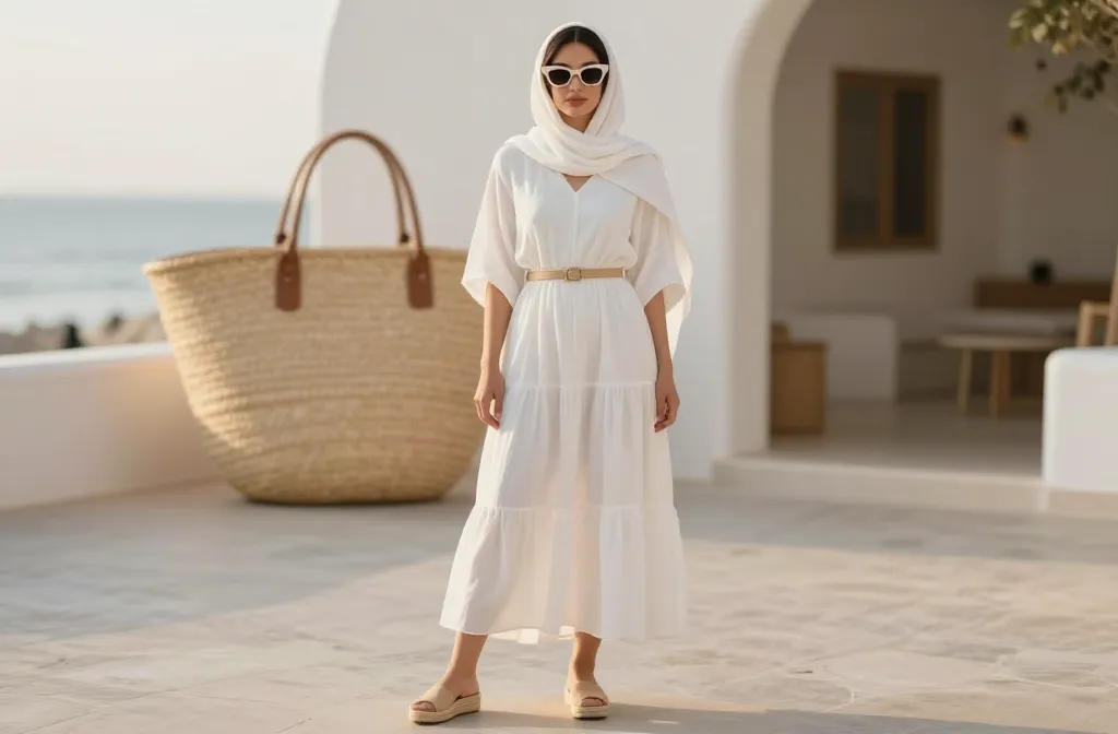 8 Ways to Style a White Headscarf This Summer: Chic & Effortless