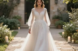 Ethereal Wedding Dress Ideas for a Soft and Romantic Bridal Look: Dreamy Gowns