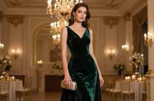 What to Wear to a Black-Tie Wedding As a Guest: Velvet Glam