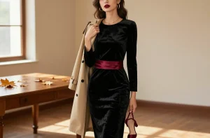 12 Thanksgiving Outfit Ideas with Black Dresses and Autumn Accessories: Chic Looks