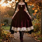 15 Goth Cottagecore Thanksgiving Outfits for a Romantic Fall Look: Velvet to Velvet Nightfall