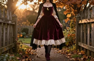 15 Goth Cottagecore Thanksgiving Outfits for a Romantic Fall Look: Velvet to Velvet Nightfall