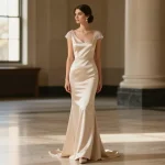 15 Courthouse Wedding Dresses for Fall and Winter Brides: Timeless Glow