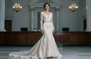 15 Courthouse Wedding Dresses with Sleeves for Every Season: Timeless Glam
